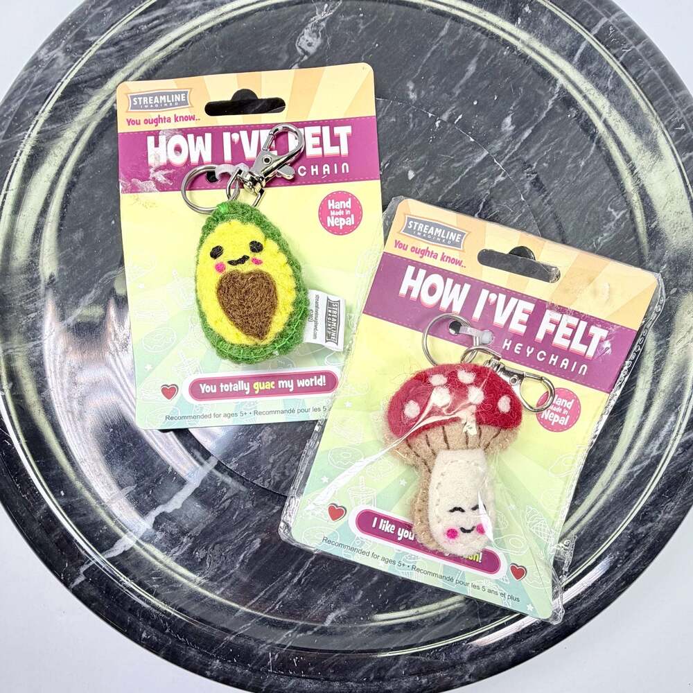 Streamline Imagined How I've Felt Handmade Felt Keychain Set (Avocado and Mushro - Picture 6 of 6